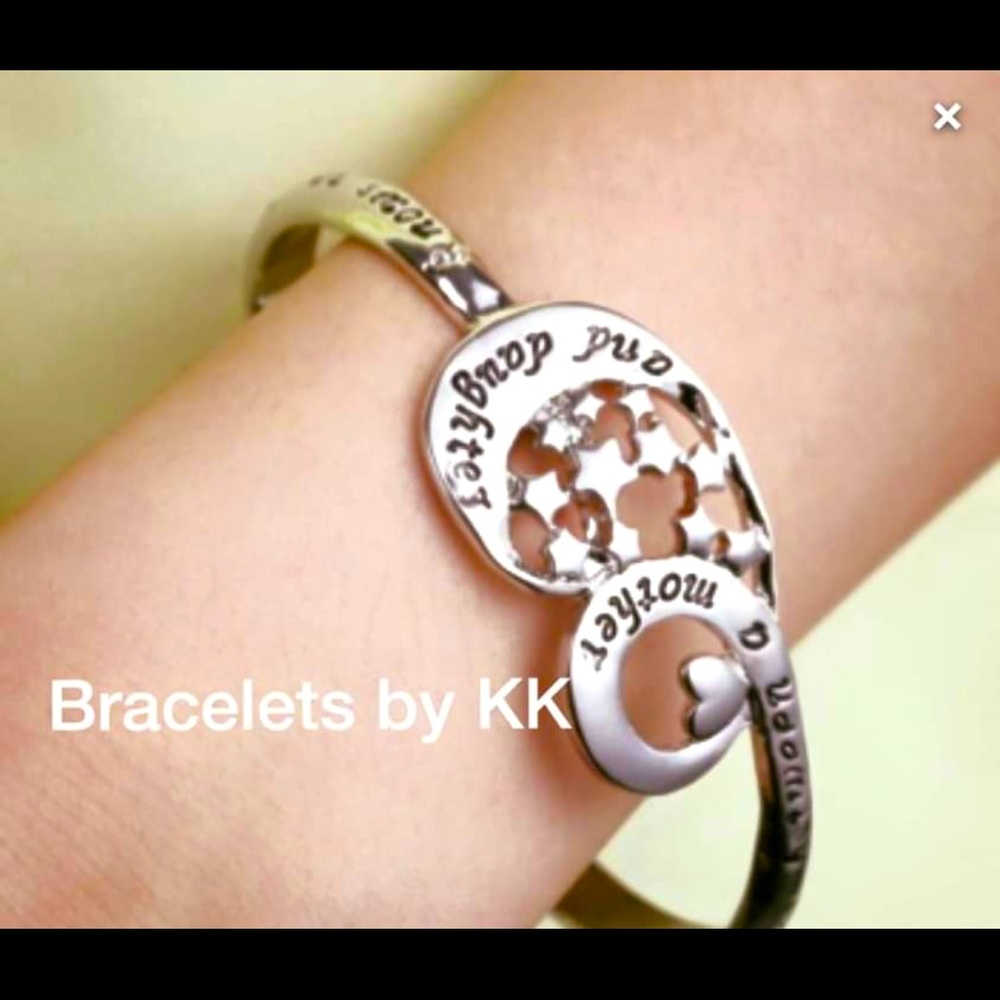 Mother bracelet from Daughter Alloy in Silver Color Bangle Cuff New